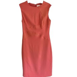 REISS Danielle Pink Contour Panel Sleeveless Sheath Dress Mod Office Cocktail 6